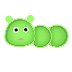 Cute Cartoon Design Silicone Suction Bowl, Baby Feeding Training Bowl, Suction Cup Feeding Training Bowl for Baby Boys and Girls