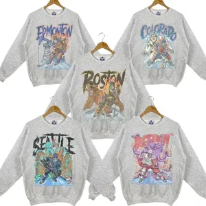 Vintega All Teams Hockey Sport Crewneck Graphic, Hockey Sweatshirt Sport Grey Color, Gift for Hockey Fans