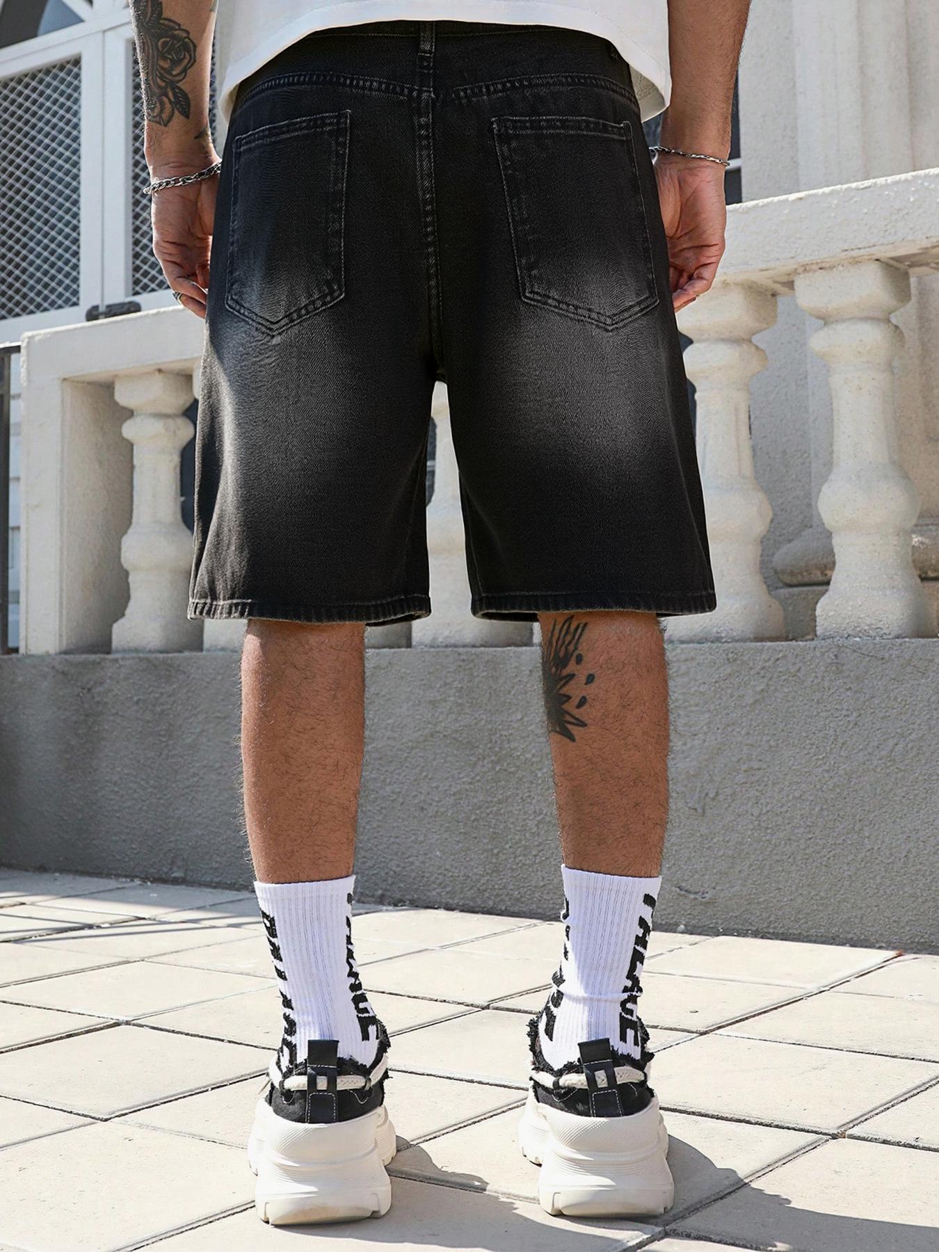 Rhinestone-Embellished Denim Shorts, Low-Rise Frayed Denim Shorts, Loose-Fit Jeans, Distressed Slim-Fit Straight-Leg Jeans