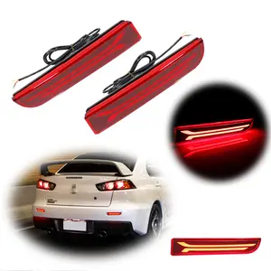 2pcs For Mitsubishi Lancer Evo Red Rear Tail LED Sequential Turn Signal Brake lamps Lights,Replace OEM MR515740 8355A040 MR515741 8355A039