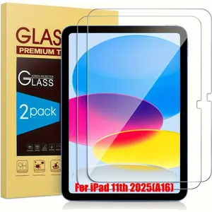 2-Pack Tempered Glass Screen Protector for iPad 11 Series (11th Gen A16), 11-Inch, High Hardness, Anti-Fingerprint, Anti-Glare, Scratch-Resistant, HD Protection