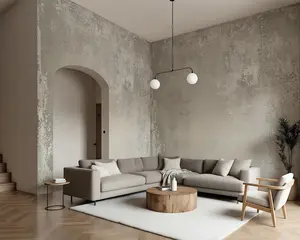 Distressed Rustic Concrete Wallpaper Mural