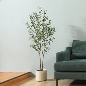VeriNatural 5FT/6/7FT Classic Elegant & Durable Realistic & Pet-Friendly Multi-Branch Artificial Olive Tree Indoor Plants Decor