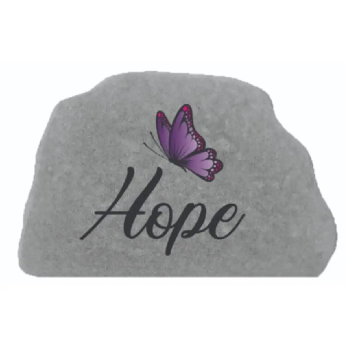 Kay Berry Rectangle Decorative Flat Plaque Stone Top Sign - 6.5x4.5 in. - Purple Butterfly Accent - Aesthetic Speciality Plaques & Signs for Home Decor Use, Home Supplies