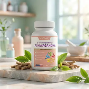 Cunkore Ashwagandha & Magnesium Glycinate Compound -8-in-1 Synergistic Formula with L-Theanine & 5-HTP -Support Mental Clarity & Relaxation - Non-GMO NighttimeSupplement