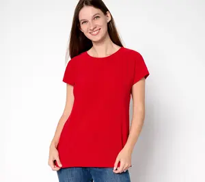 GRAVER Susan Graver Regular LK Luxe Extended Sleeve Top
