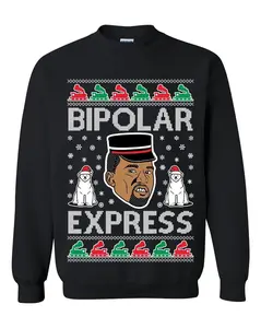 Kanye Bipolar Express, Ugly Christmas Sweater, Funny Ugly Christmas Sweater, Holiday Gift
