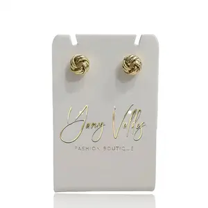 Gold Plated Small Knot Earrings for Women – Elegant & Timeless Jewelry Accessory. (It is not real gold)