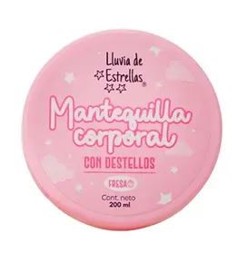 Lluvia de Estrellas Strawberry Body Butter – Shimmering Hydrating Cream with Silver Glow - 200g
