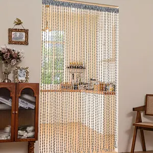 Beaded Curtain Door String 1 Count for Doorways String Curtains Door Tassels Design Hanging Fringe Room Divider Window Hallway Wall Closet Privacy Decor Interior Accessories