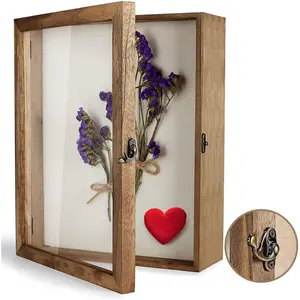 Shadow Box Display Case 11 x 14 Shadowbox Frame with Linen  Memorabilia Bouquet Medals Photos Memory Box for Keepsakes