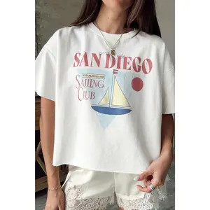 San Diego Sailing Club White Graphic Tee