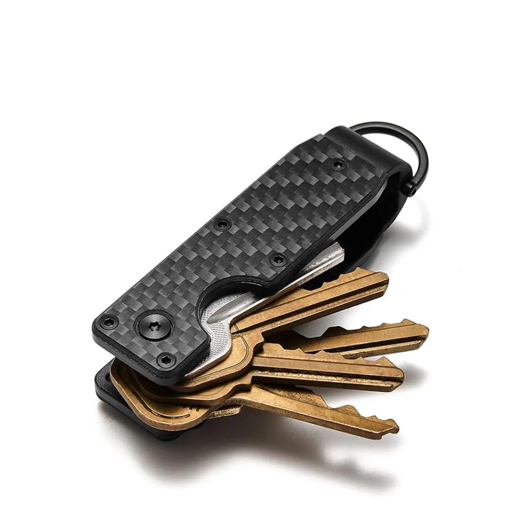 Metal Key Organizer for 2-6 Keys, Compact Design, Suitable for Daily Commute, Ideal Gift, Minimalist Design Keychain