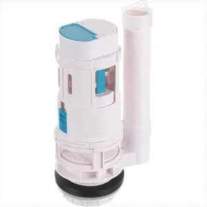 Toilet Flush Valves, 2 Inch Dual Flush Valve Split Push Button Toilet Bottom Inlet Fill Valve Toilet Replacement Parts(240mm Height, White)