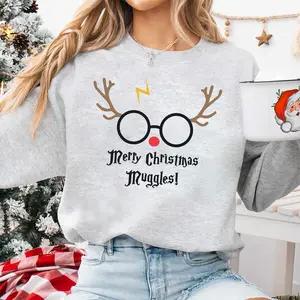 Merry Christmas Muggles Shirts, Magic Harry Shirt, Harry Potter Fan Gift, Wizard School Shirt, Matching Holiday Tee, Family Christmas Shirts
