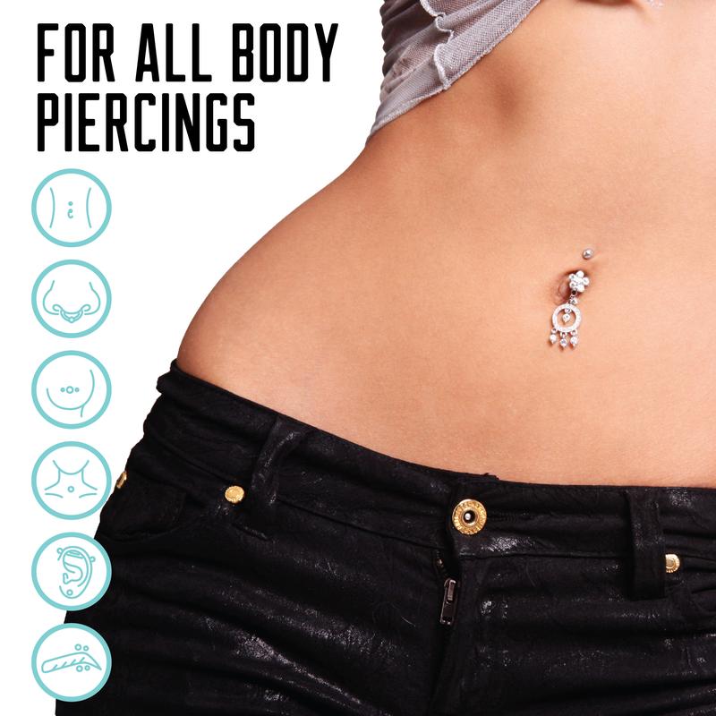 Base Laboratories Hypochlorous Acid Spray 8oz | Piercing Aftercare Spray for Bumps, Keloids & Wounds - Nose, Ears, Belly, & More - Fast Healing Solution Antiseptic Liquid Cleansing Woundspray Aid