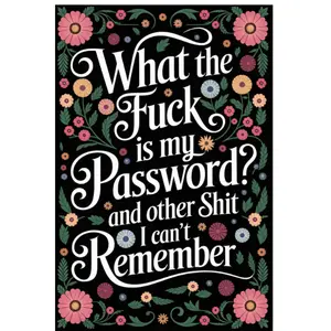 What the Fuck Is My Password: and Other Shit I Can’t Remember – Alphabetical Internet Organizer Notebook. Funny Gag Gift for Seniors, Women, Men, ... Elephant Exchange, Birthdays, and Christmas