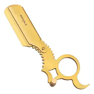 Barber Straight Finger Razor - Gold