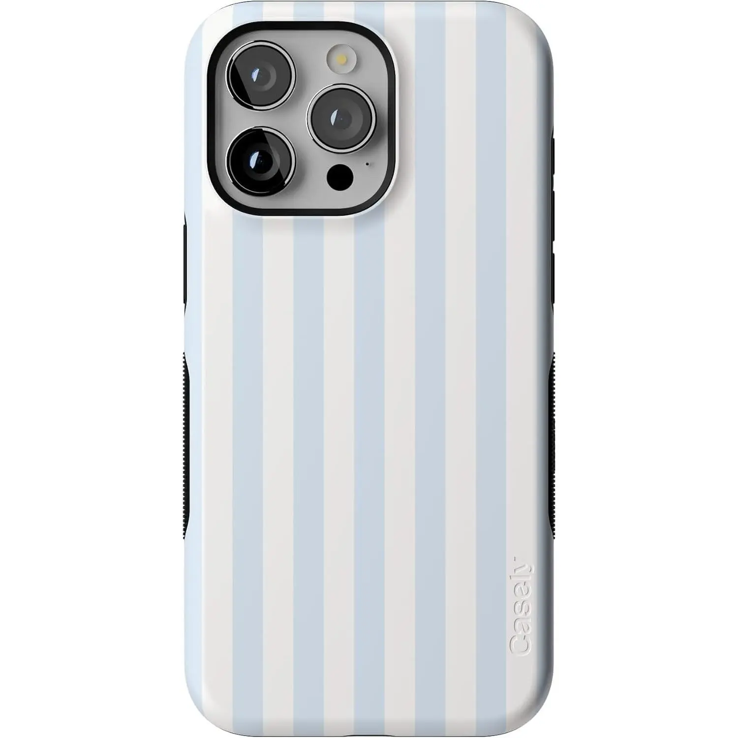Casely iPhone 15 Pro Case | Sunday Best | Blue Stripes | Bold Protective Design | Compatible with MagSafe