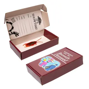 6" x 3" Beetlejuice™ Roach in a Handbook Box Cardboard Invitations - 12 Pc.