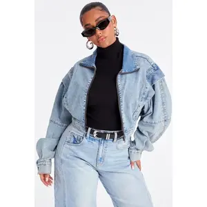 Isabelle Denim Bomber Jacket - Vintage Wash 0