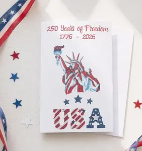 America 250 Greeting Card, Patriotic USA Celebration Card, 250 Years of Freedom Card, 2026 Independence Anniversary Card, USA Keepsake