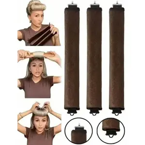 3pcs Set Satin No Heat Hair Curler, Soft High Elasticity Rubber, Hair Band Curler & Hot Curler, Hair Styling Tools, Hair Accessories, Heatless Hair Curlers, Heatless Curling Set, Heatless Styling Kit, Curly Hair Set