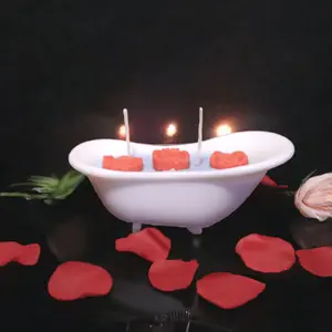 Heart Shapes Bath Candle - Elegant Design for a Gentle Bath Experience