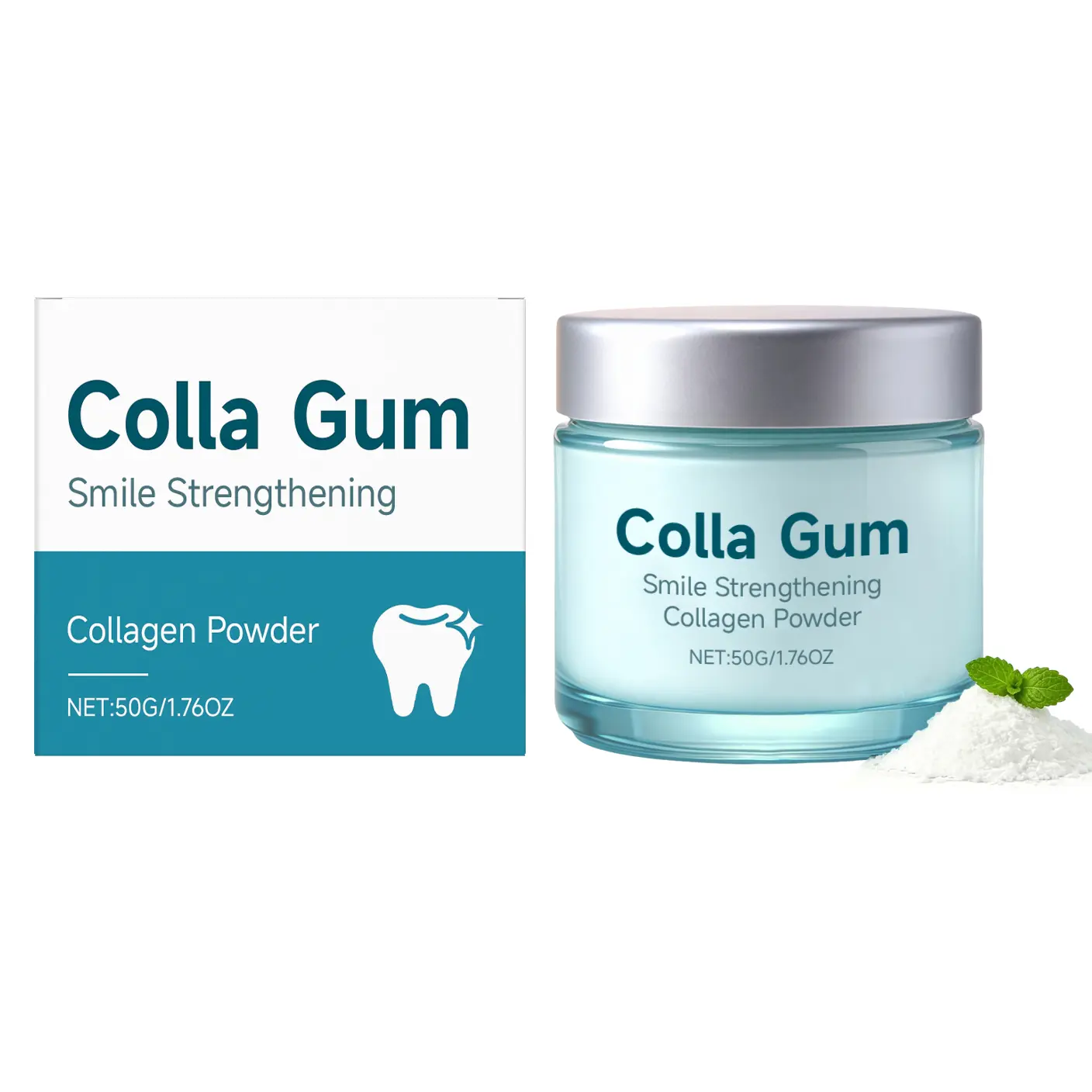  Hydroxyapatite Toothpaste Care Powder Protect Gum for Teeth, Collagen Tooth Powder, Collagen Toothpaste Care Powder Protect Gum, Natural Oral Care Formula, Fluoride-Free