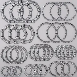 30 Pcs Bicycle Caged Ball Bearing Set - Steel Bearings in 4mm to 8mm Sizes (1/6" to 1/3"). Universal Replacement Parts for Hubs, Bottom Brackets, Pedals, and More