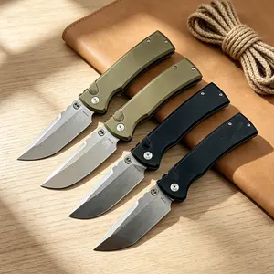 New High Quality 229 Plain Edge Folding Knife Aluminum Handle Portable EDC Outdoor Tactical Pocket Knife Survival Utility Tool