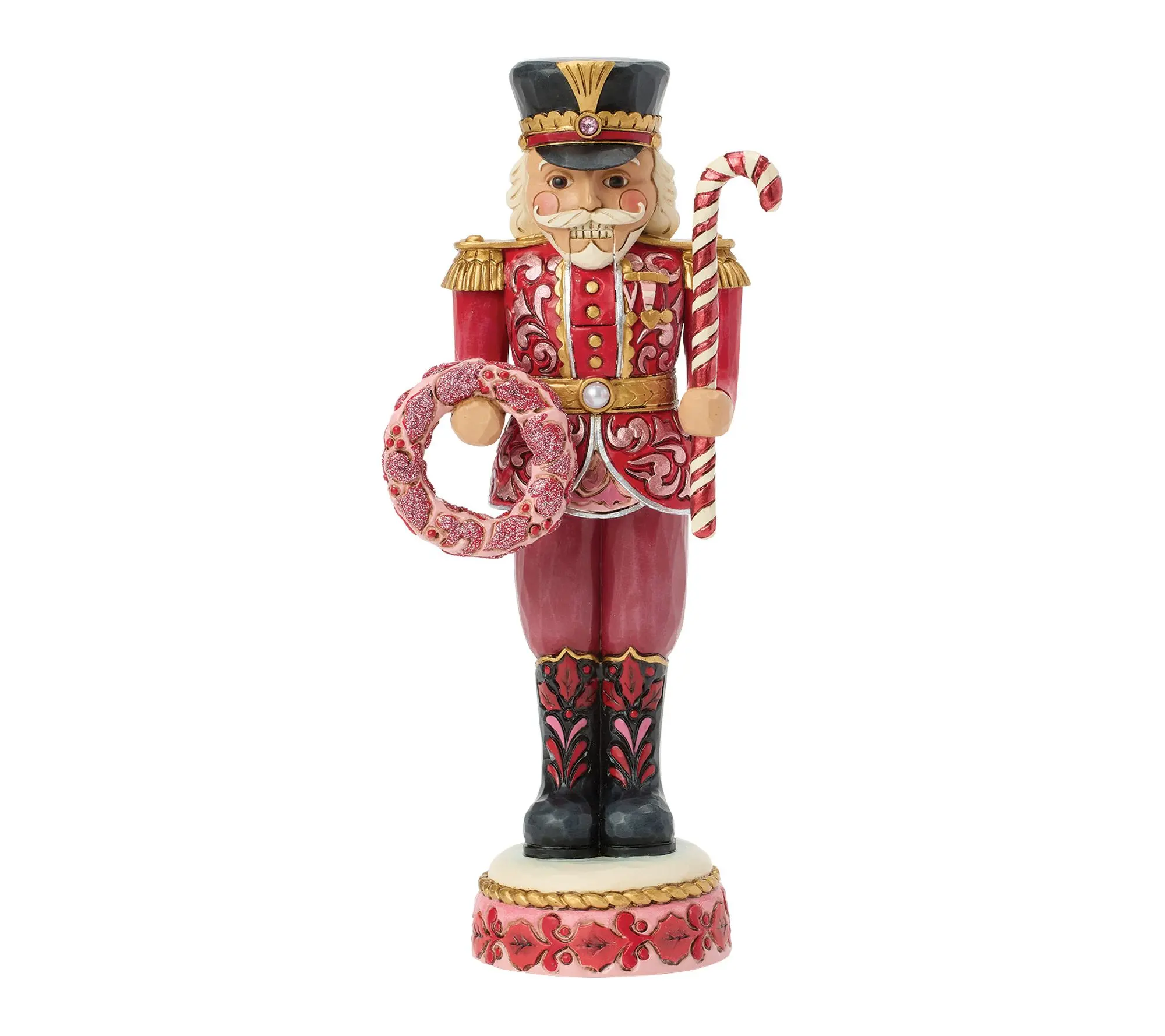 Jim Shore Heartwood Creek Soldier Nutcracker Pink & Red Fig