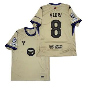 2526 Away No.8 Pedri Retro Short Sleeve Soccer Football Jersey LALIGA