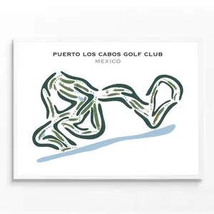 Puerto Los Cabos Golf Club Mexico Map Print – Poster & Canvas Golf Wall Art