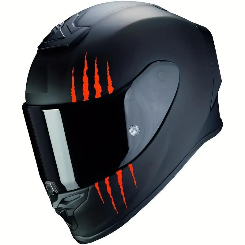 Motorcycle Helmet Stickers Graphic Decal Motorbike Cool Monster Claw Scratch Stripe Stickers DIY Motorcycle Fuel Tank Scooter Body Decoration Diy Decals