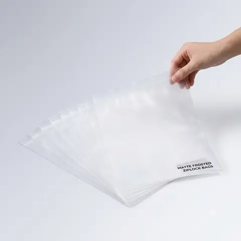 Matte Frosted Resealable Zip Bag for Human Hair Wig Extensions, Large 25x30cm Luxury Storage Packs