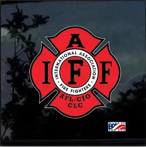 Fire Fighters International Association Iaff Full Color Decal Sticker