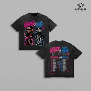 The R&B Tour 2026 : Raymond & Brown Date #2 Premium Cotton Washed T-Shirt, R&B Music Duo Graphic Tee, Urban Hip Hop Soul Streetwear Shirt, Concert Tour Merch, Gift for R&B Fans, Vintage Music Tee