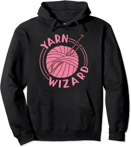 Yarn Wizard Funny Knitter Needle And Thread Design Pullover Hoodie - Kevincifuen Shop 42B09TJD5M7F