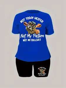 Effortless Style Plus-Size Letter Print Tee Loose-Fitting Short-Sleeve Round-Neck Top for Casual Wear #PlusSizeFashion #ComfyChic #CasualLook - Womenswear, Clothes