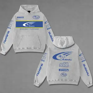 Subaru ST1 Motorsports USA Racing Washed Hoodie Vintage Motorcycle, Motor Speed Racing Sportbike Graphic Merch, Acid Washed Streetwear Clothing, Unisex Dirt Bike Racing Hoodie, Vintage Motorsport Hoodie, Speed Culture Men's Wear, Designed for Biker