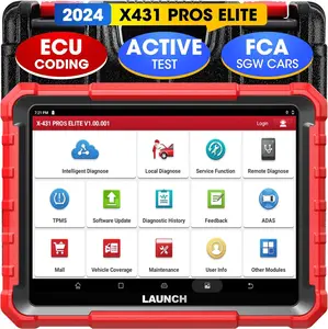 LAUNCH X431 PROS Elite, Car Diagnostic Scanner, Full System Bidirectional Scan Tool Support 32+ Services, ECU Coding, CANFD&DoIP, FCA Autoauth, Guide Function, 2 Years Free Update