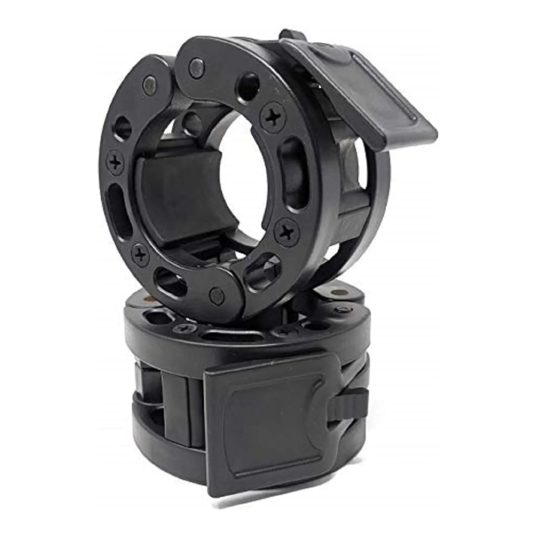 Clout Fitness Olympic Barbell Clamps Collars Quick Release Pair of Locking Weight Clips Fit 2 Inch Barbell for Weightlifting