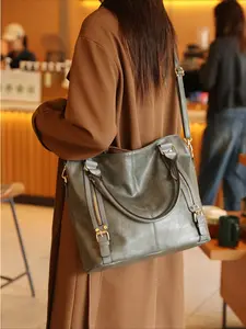 2026 New Women's Bag Large Tote Handbag Soft Leather High Capacity Shoulder Crossbody Purse