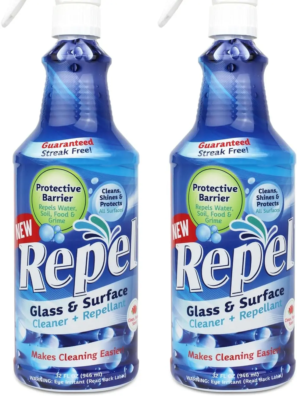 Repel Glass & Surface Cleaner Streak Free Protective Barrier Cleaner Repellent Guaranteed No Additional Details Specified Household