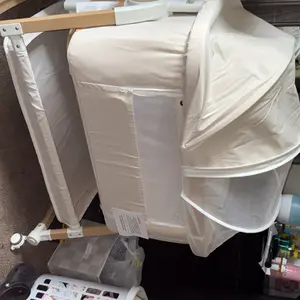 4 in 1 Baby Bassinet, Bassinets Bedside Sleeper with Wheels and Storage Basket, Adjustable 7 Heights Bedside Sleeper with Mosquito Net, Breathable Mesh Rocking Bassinet for Baby | movable, big storage basket, big mesh sides andador de bebe detachable toy