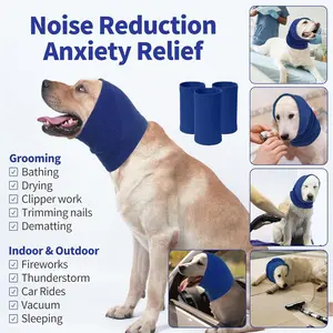Viral Pet Noise-Canceling Head Wrap | 3 Sizes Dog/Cat Anxiety Relief (Thunder/Fireworks) | Grooming/Bathing Warm Neck Cover #DogAnxietyRelief #PetNoiseCanceling #DogGroomingTools #PetWarmNeckWrap #CatAnxietyCalm #DogThunderAnxiety #3SizesPetAccessories”