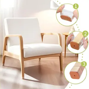 Square Chair Leg Rubber Protective Cover, Fits Hardwood Floors, Wood Floors & Tile Floors, Universal Chair Leg Protector, Elastic Molded Silicone Material, Home