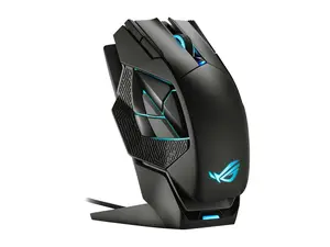 ASUS ROG Spatha X Wireless Gaming Mouse (Magnetic Charging Stand, 12 Programmable Buttons, 19,000 DPI, Push-fit Hot Swap Switch Sockets, ROG Micro Switches, ROG Paracord and Aura RGB lighting)
