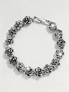 Ladies' Rose Flower Design Bracelet - Perfect for Birthdays, Valentine's Day, Teachers' Day, Christmas, New Year's Day Gifts, Daily Wear, Vacations, Parties & Weddings. Minimalist & Elegant Jewelry for Women